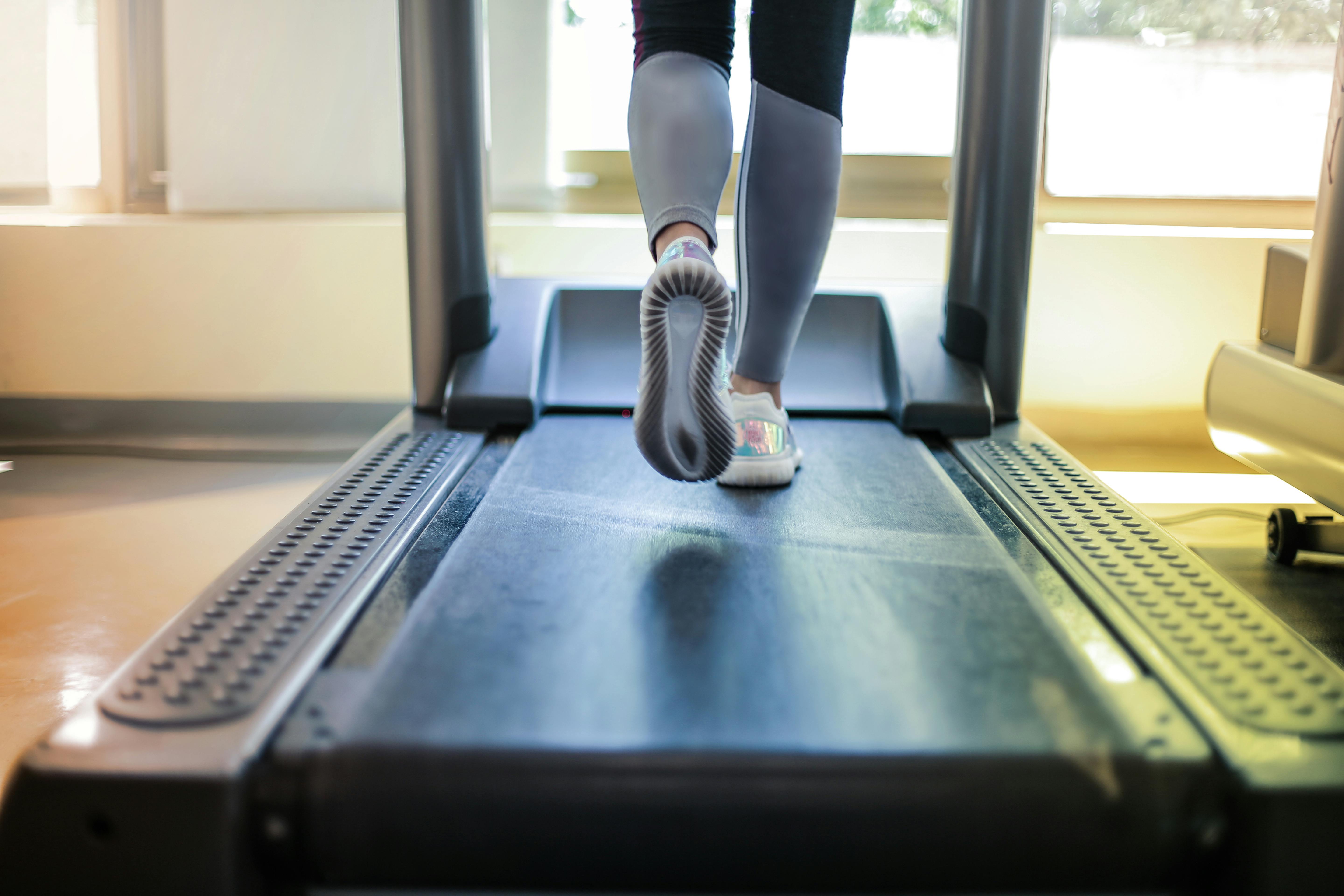 Woman on a treadmill